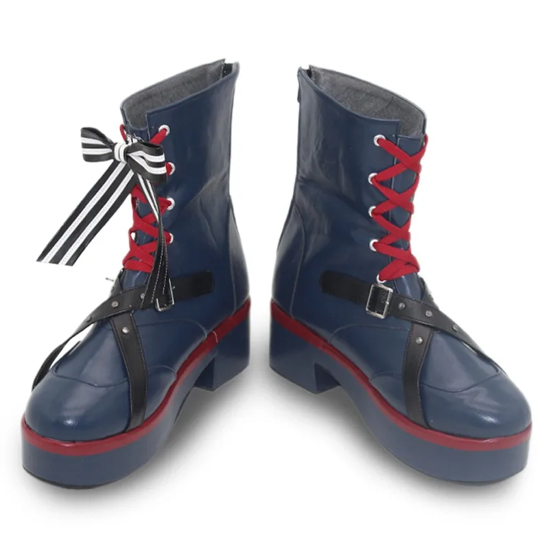 الذكرى السادسة هوشو البحرية تأثيري أحذية أنيمي اكسسوارات Vtuber تأثيري الدعائم بولي أحذية أحذية من الجلد أحذية الهالوين مخصص