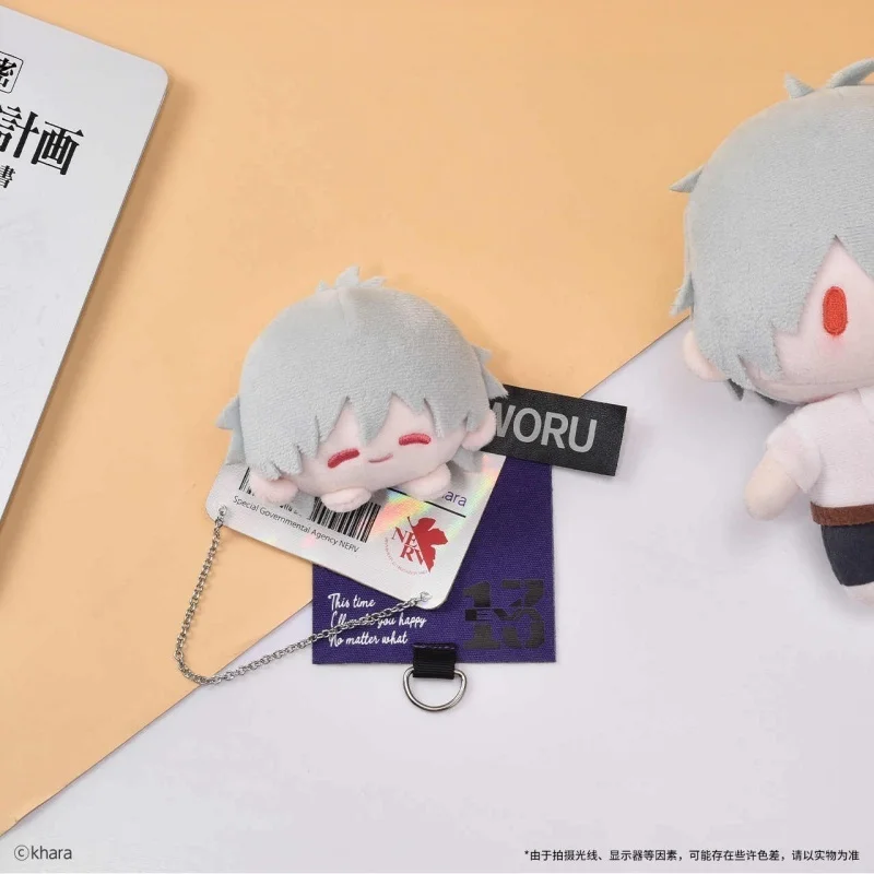 Genuine Official Plush Badge Pendant Cute Anime Character Plush Brooch Collectible Asuka Mari Rei Lilith Periphery Gift For Fans