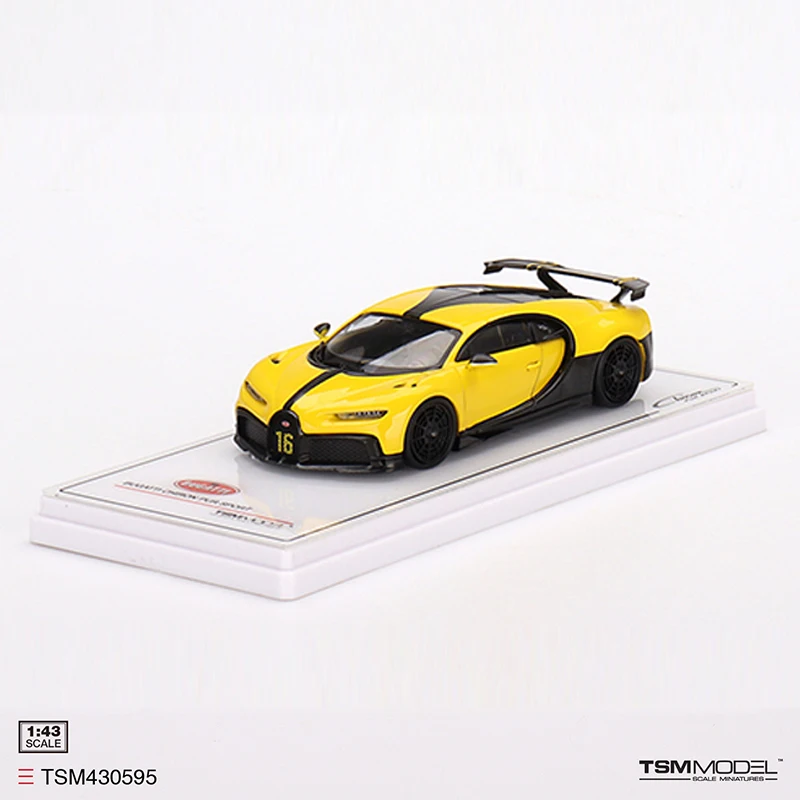 TSM 1:43 Model Car Buga Chiron Pur Sport Resin Sport Vehicle Collection -Yellow