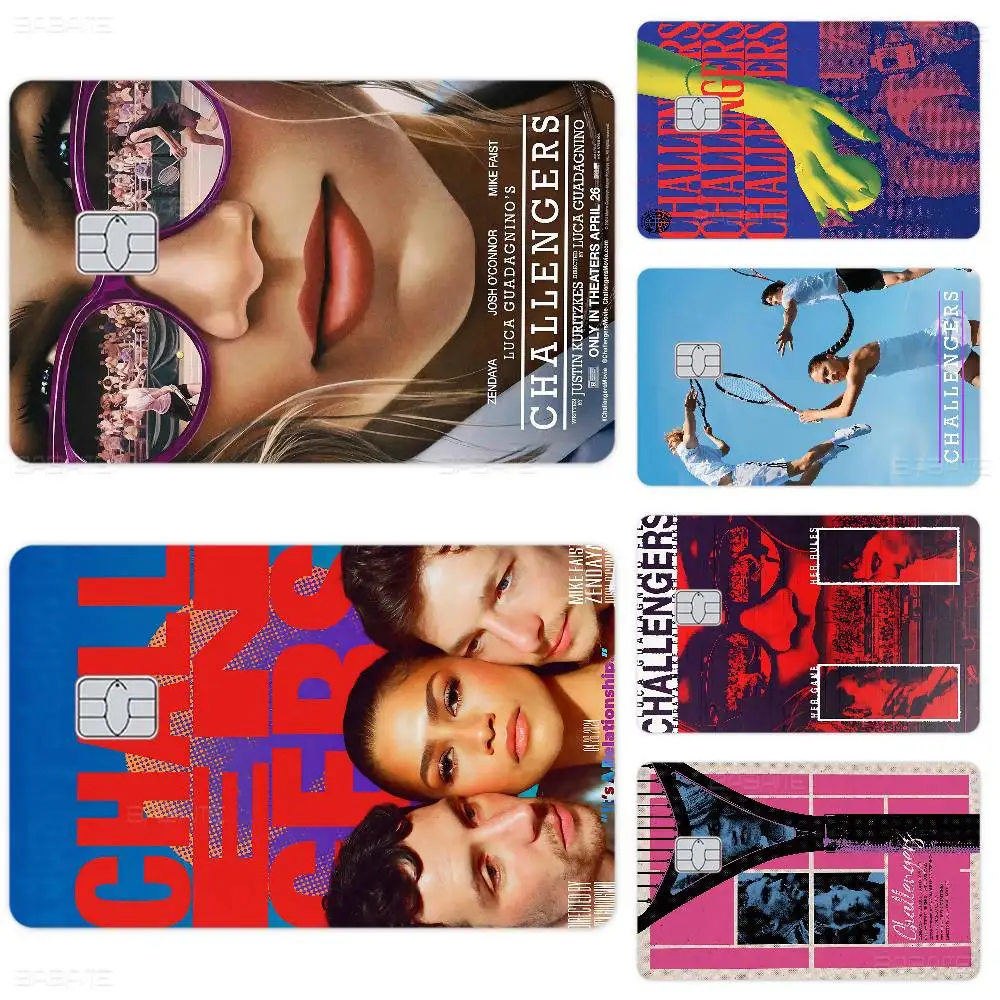 Película Challengers juego película cubierta pegatina caso para Chip pequeño tarjeta de crédito de débito lado frontal