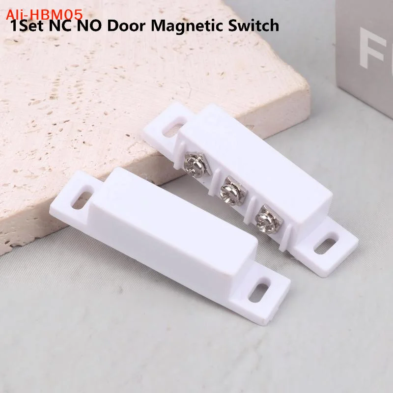 (HB05)1Pair NO NC Magnetic Door Window Contact Sensor Alarm High Sensitivity Open Closed Contact Switch For Metal Reed Door