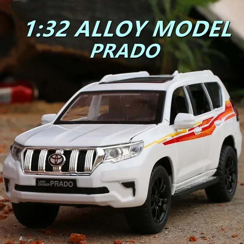 1:32 Toyota Prado SUV Diecasts Metal LAND CRUISER Simulation Car Model Fashion Ornaments, Alloy Car Models, Toys, Collectibles