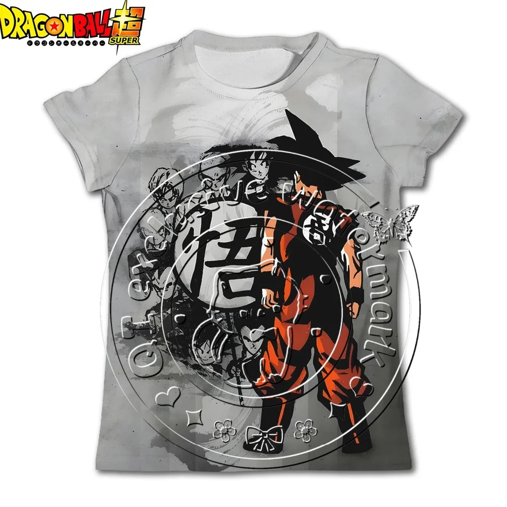 Summer Dragon Ball Goku Ink Wash Retro Manga 3D Print Quick Dry Breathable Unisex Football Basketball Sports Short Sleeve Tee