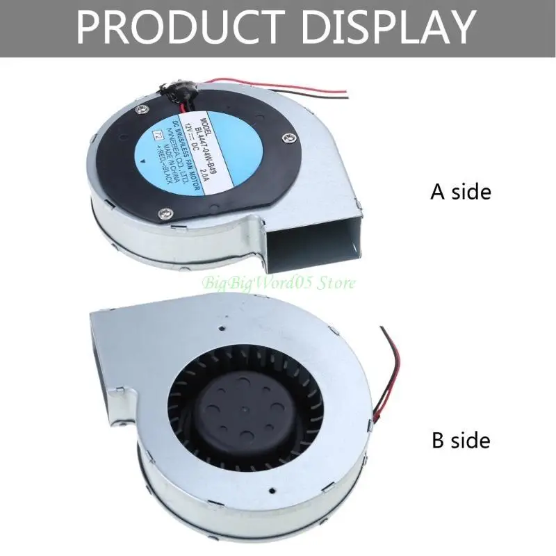 24TE 12V 2A 11028 شواء شواء مروحة معدنية توربو منفاخ الطبخ كاتب لث / قناة الهواء 50