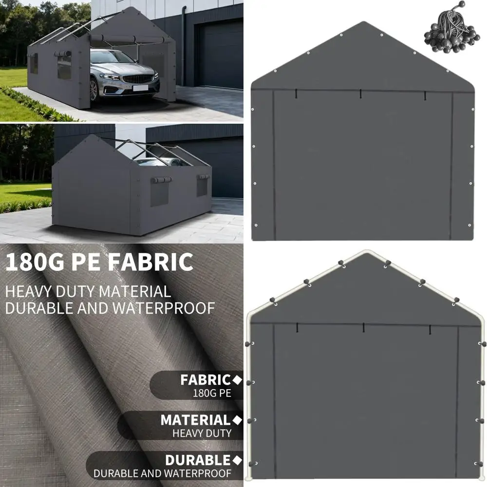 

Серая водонепроницаемая УФ-защитная боковая панель из полиэтилена 180 г с молнией и эластичной вставкой для входа