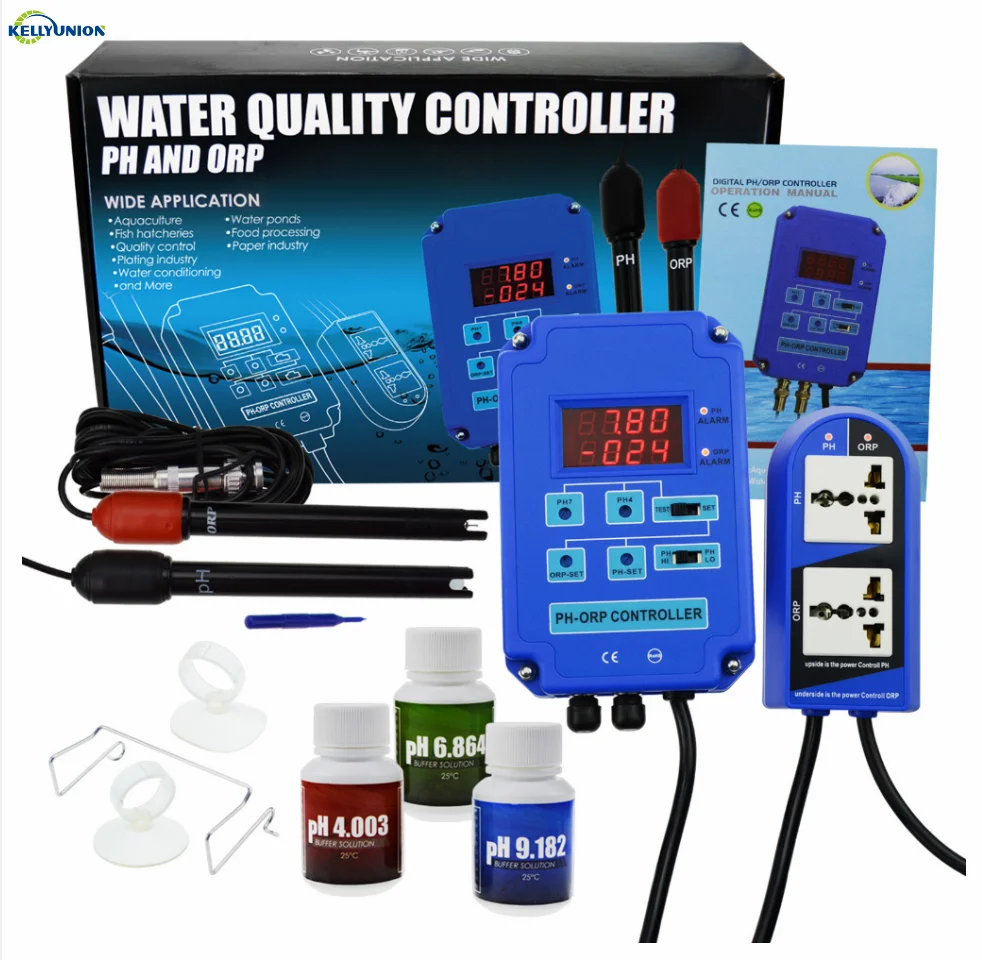 Factory PH-803 Digital 2 in 1 PH ORP Meter Tester Aquarium Controller BNC Dual Display 2 orders