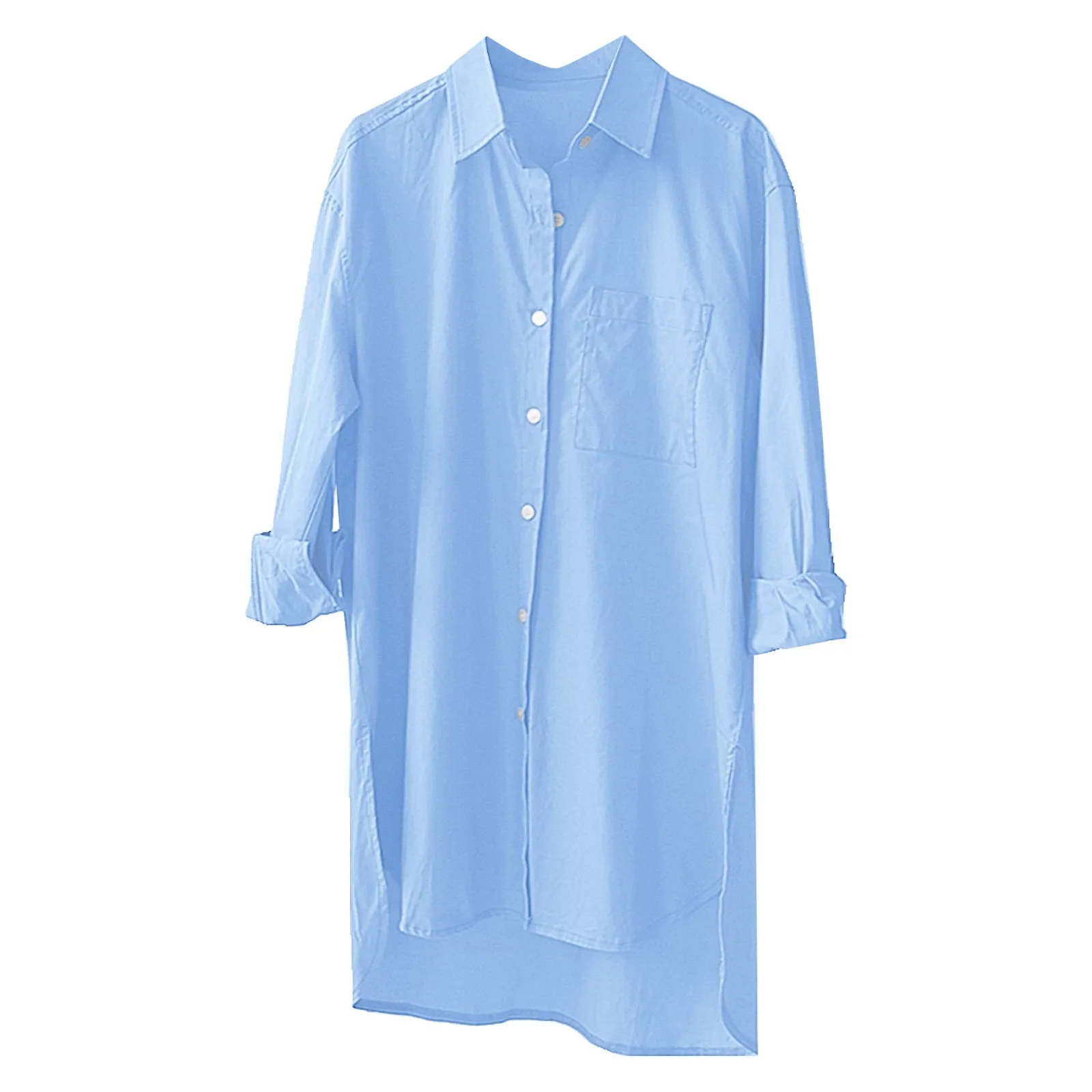 Robe chemise décontractée élégante pour femme, col rabattu, bouton, manches longues, proximité Wstring, robes chemises minces, monochromatique, printemps, automne