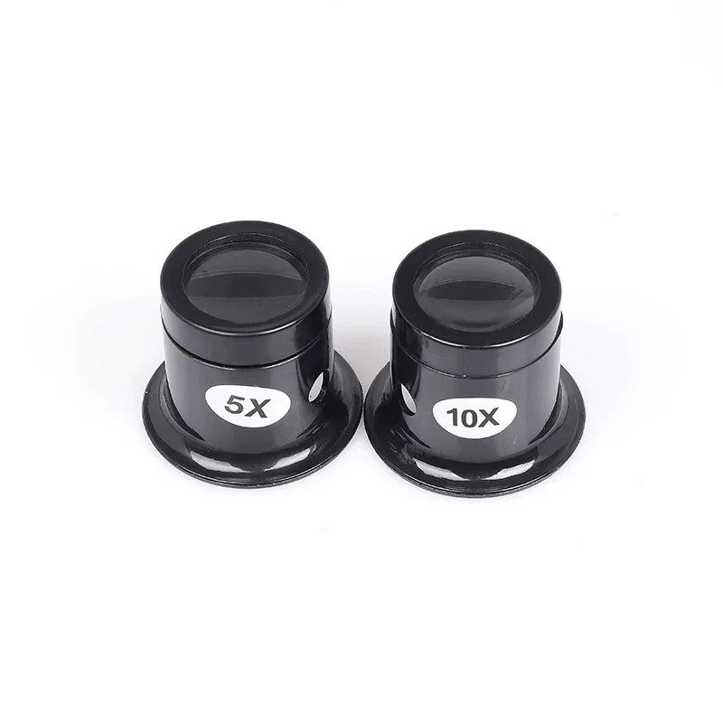 Eye Loupe Jeweler Watch Magnifier Tool 5X 10X  Monocular Watch Repair Loupe Magnifier Set Watchmaker Mag. Glass