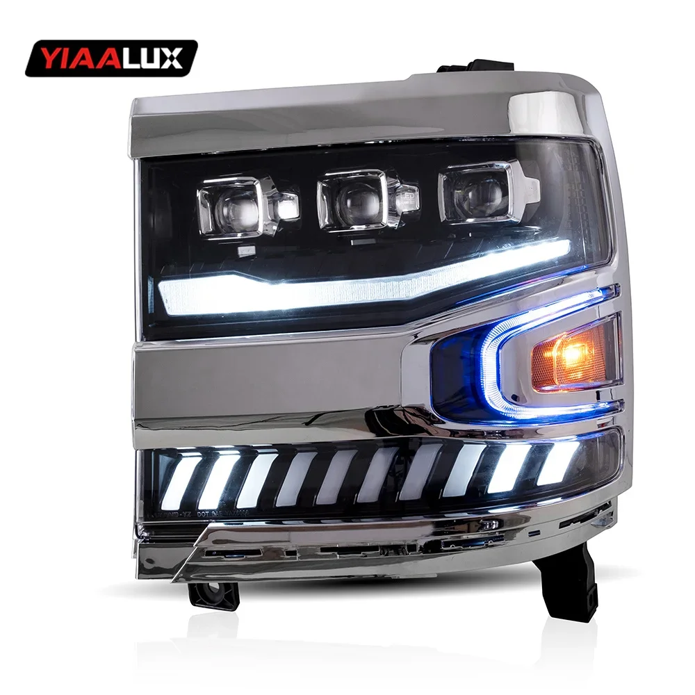 

Vland LED Head Light With Sequential & Welcome Breathing DRL Full LED Headlights Front Lamp 2016-UP For CHEVROLET SILVERADO 1500