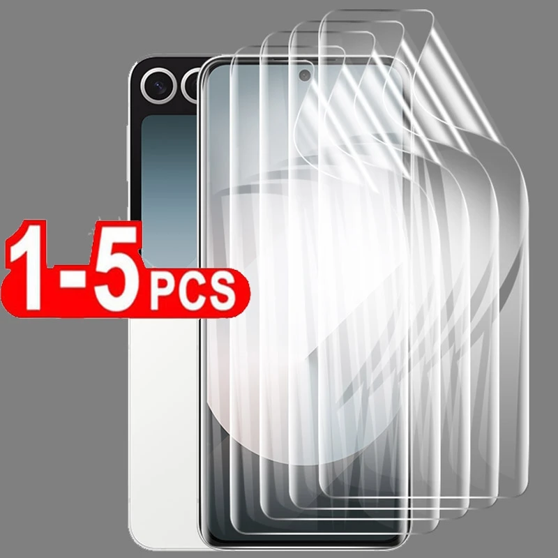 1-5PCS Hydrogel Film For Samsung Galaxy Z Flip 6 5 4 3 Screen Protector Z Flip 5 Z Flip 4 3 Z Flip6 Protective Film Not Glass