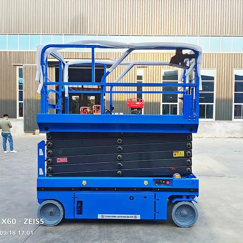 Scissor Lift Electro Aerial Work Platform Mobile Hydraulic Table 200KG Electric Self Propelled 3m 4m 5m 10m 12m 14m