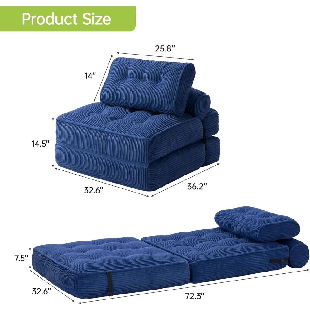 

Складной диван-кровать, раскладной стул-кровать-раскладной, напольный диван для взрослых, удобный напольный диван, маленькие диваны для небольших помещений, темно-синий