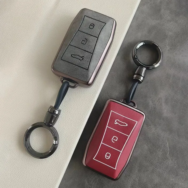 Suitable for Lotus Key Cover All-inclusive Tpu Leather Pattern Casual Car Protective Case Buckle Car Interior Accessories