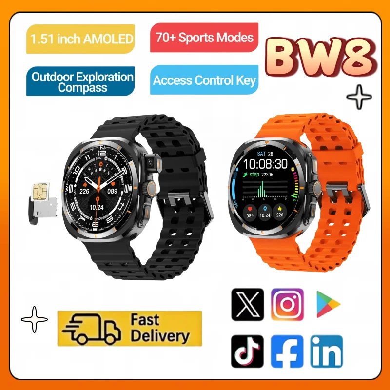 

Новинка 2023 года, умные часы BW8, сеть 4G, Android1,51-дюймовый экран, аккумулятор 400 мАч, Google Play, шагомер, трекер сна, поддержка SIM-карты