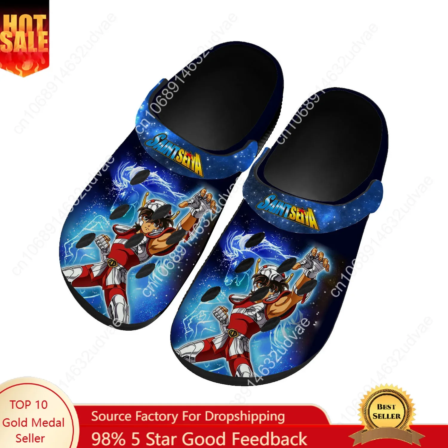 Saint Seiya Water Shoes Men Women Teenager Comfortable Fashion Home Garden Clogs Custom Sandals Beach Breathable Hole Slippers