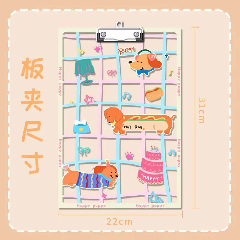 새로운 닥스훈트 A4 아크릴 플레이트 폴더 학생별 쓰기 패드 다기능 정보 폴더 사무용품