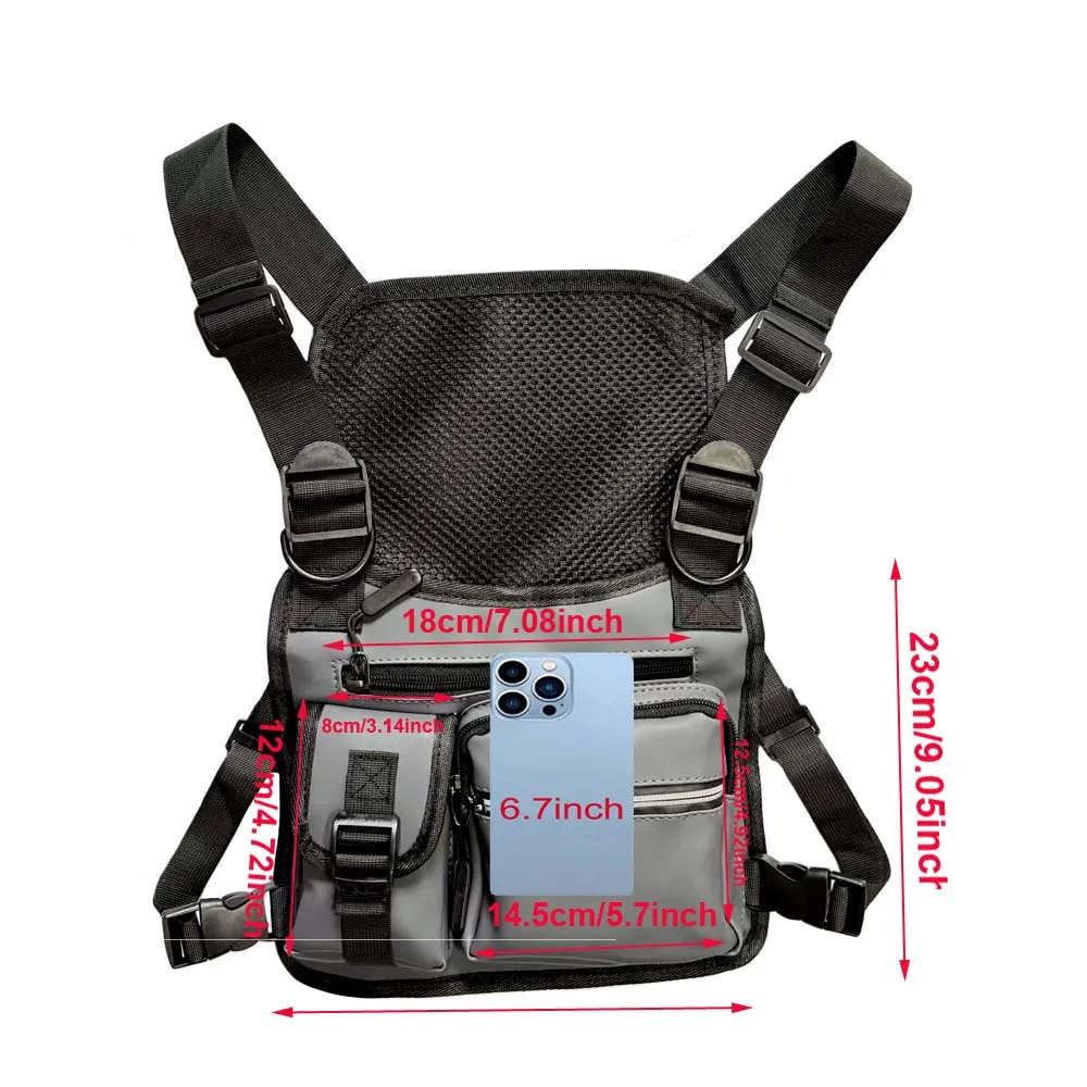 Bolso de pecho personalizado con chaleco reflectante MOLLE para trabajo - imagen 2