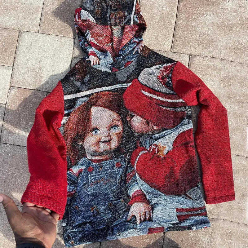 

Мужские толстовки с принтом монстров и Джокера, мужская толстовка из махровой ткани, женская одежда Y2k