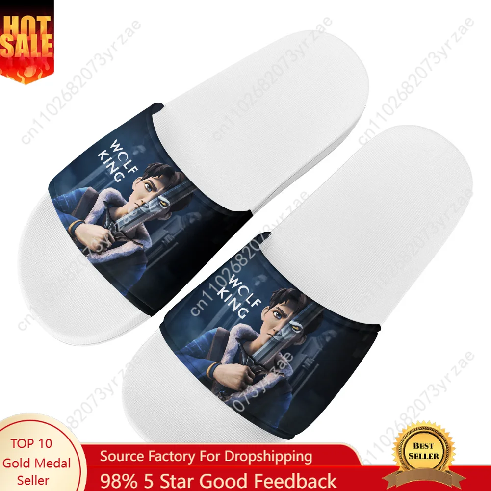 

Сандалии Wolf King, домашние тапочки, водная обувь, мужские и женские подростковые модные туфли для ванной комнаты, пляжа, бассейна, тапочки на заказ