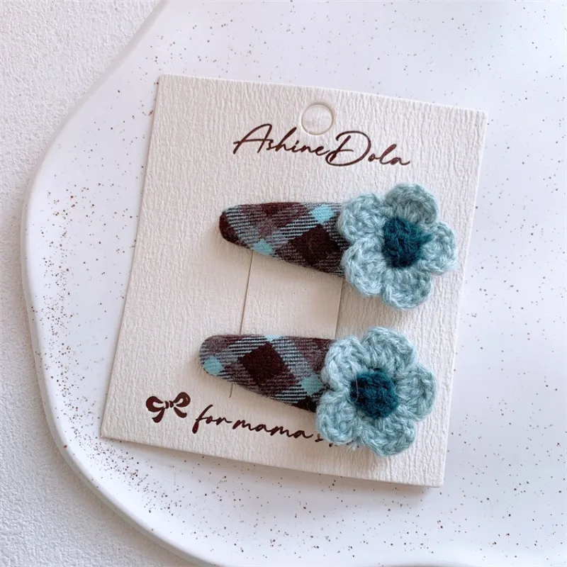 

Набор детских аксессуаров для волос: сине-коричневые банты в клетку, заколки, повязки на голову, резинки для волос для девочек-малышек, милые, нескользящие, незаменимые