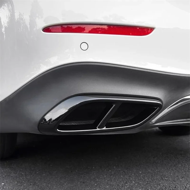 

For Mercedes Benz E Class W214 CLE Coupe C236 2023 2024 2025 Tail Throat Muffler Exhaust Pipe Tail Cover Trim Accessories