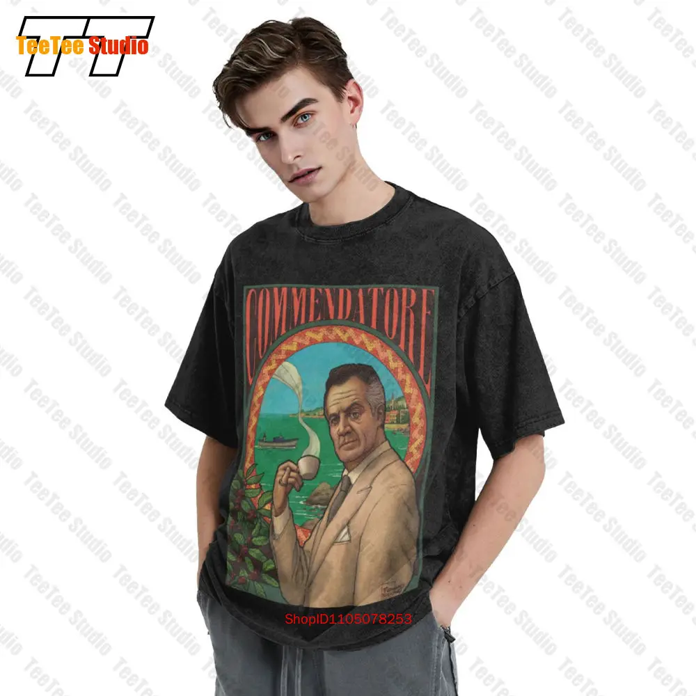 تي شيرت Commendatore Paulie Gualtieri من The Sopranos The Mafia Series Vintage كبير الحجم 2EP0