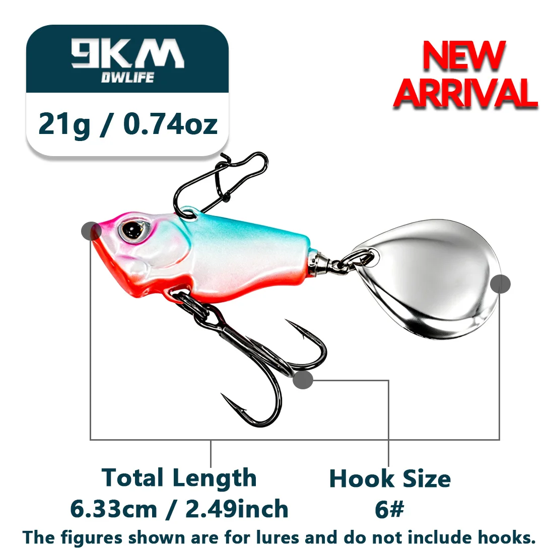 VIB Angelköder, Schwanzspinnköder, Crankbait-Köder 7~21g, Angellöffel-Köder, Blattköder, sinkende Köder, Bass-Angeljigs, Angelköder-Zubehör
