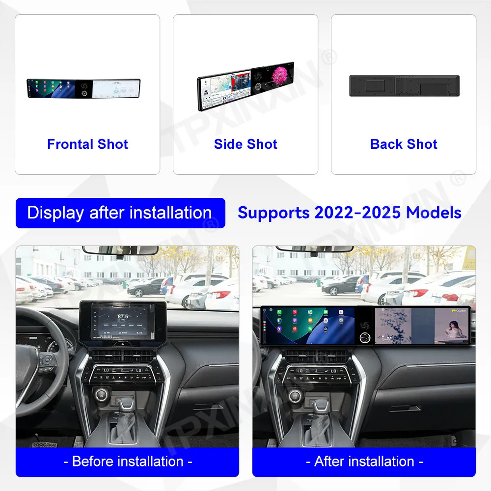 Dual Screen Interaction Android For Toyota Harrier Venza 2022~2025 Multimedia GPS Navigation Car Radio Stereo Receiver Head Unit