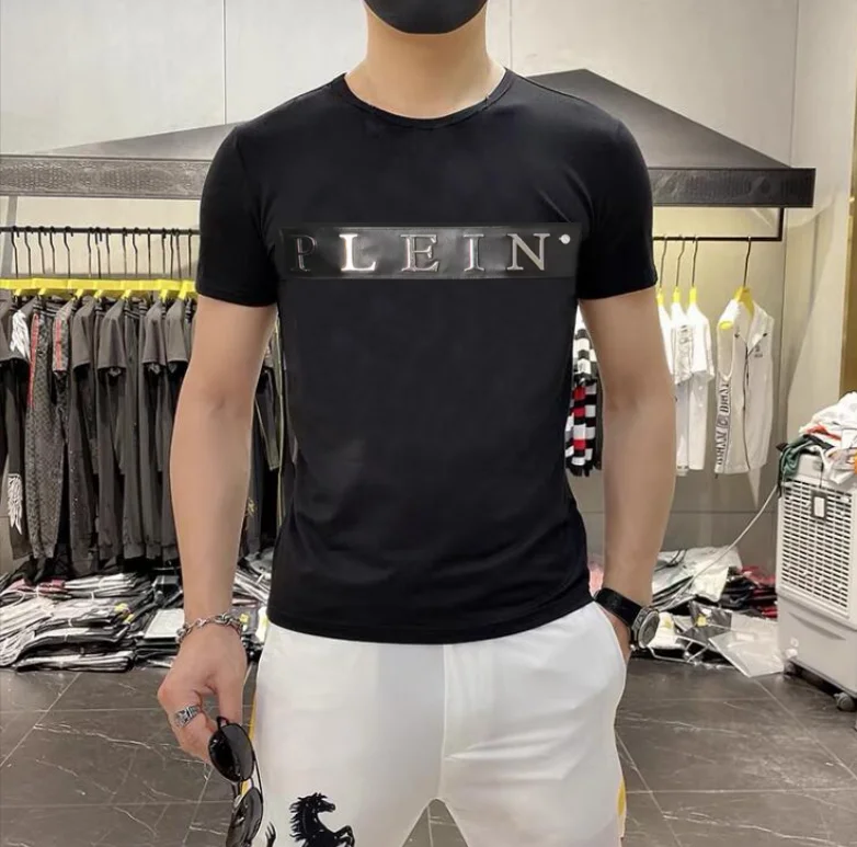 الصلب القياسيةPP الراين 2025T-قميص للرجال قطنية عالية الجودة تيز الهيب هوب العلامة التجارية مصمم تي شيرت قطرة الشحن 163