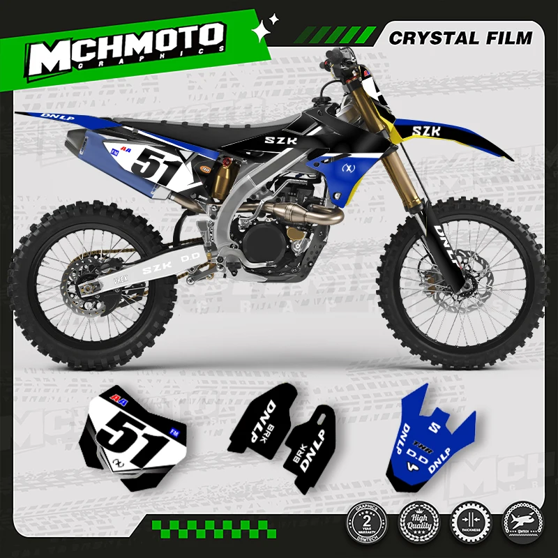 

MCHMFG MOTO Custom Team Motocross Graphics Background Decal Stickers Kit For SUZUKI 19-22 RMZ250 2018 2019 2020 RMZ450