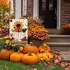 Fall Pumpkin Garden Flag 12x18 Inch Double Sided Thanksgiving Outdoor Decor jjp