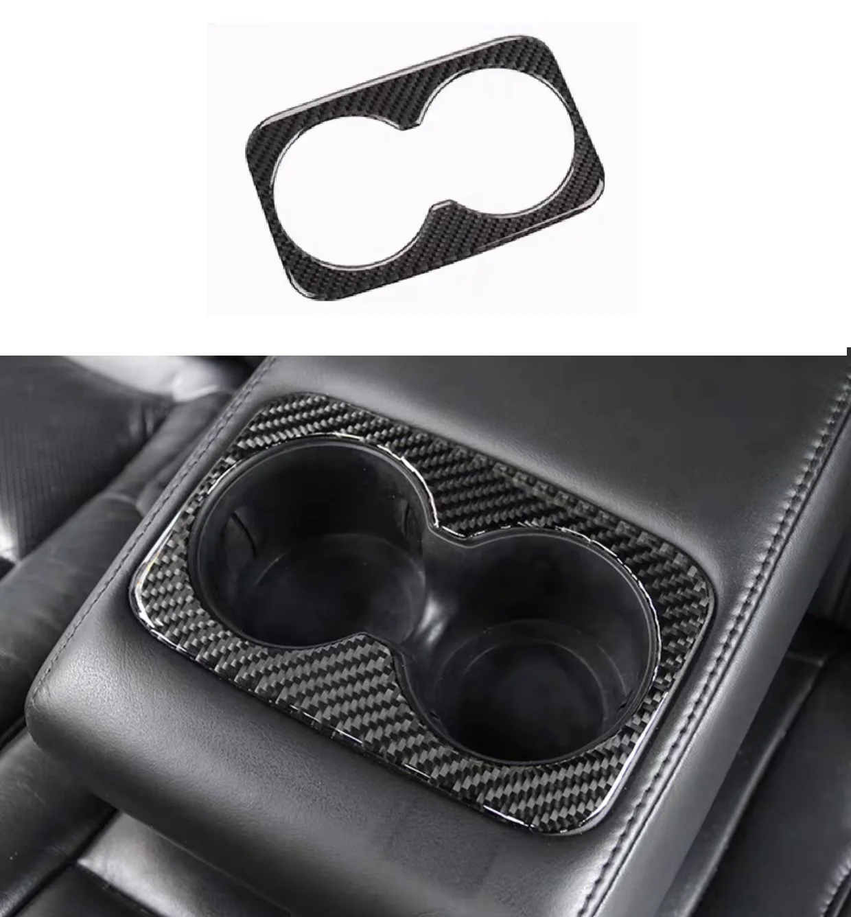 

Real Carbon Fiber Car Rear Water Cup Cover Trim For Jeep Grand Cherokee 2014- UP
