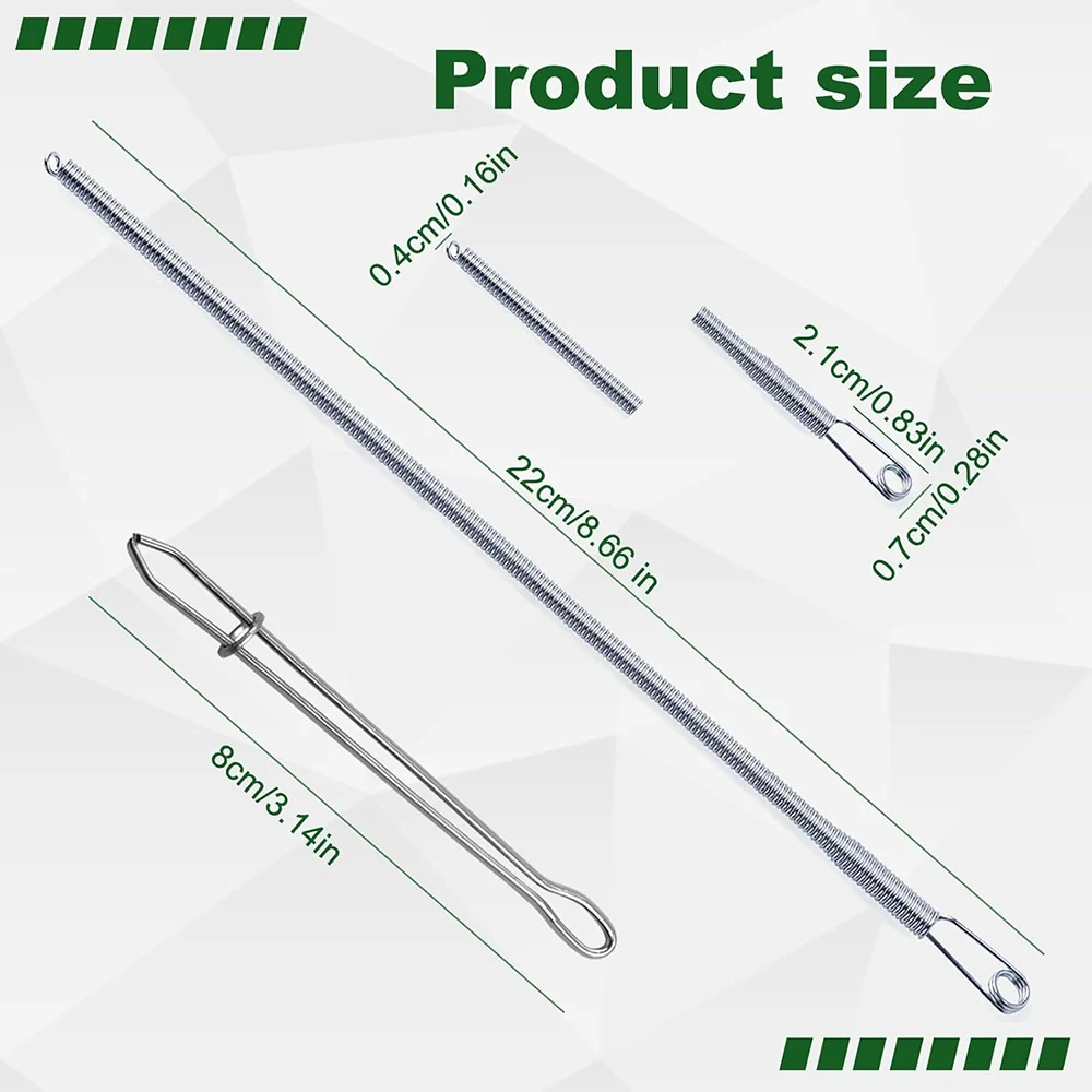 4Pcs Drawstring Threader Tool Stainless Steel Long Loop Turner Sewing Tools and Short Rope Threading Clips for Pants Ropes