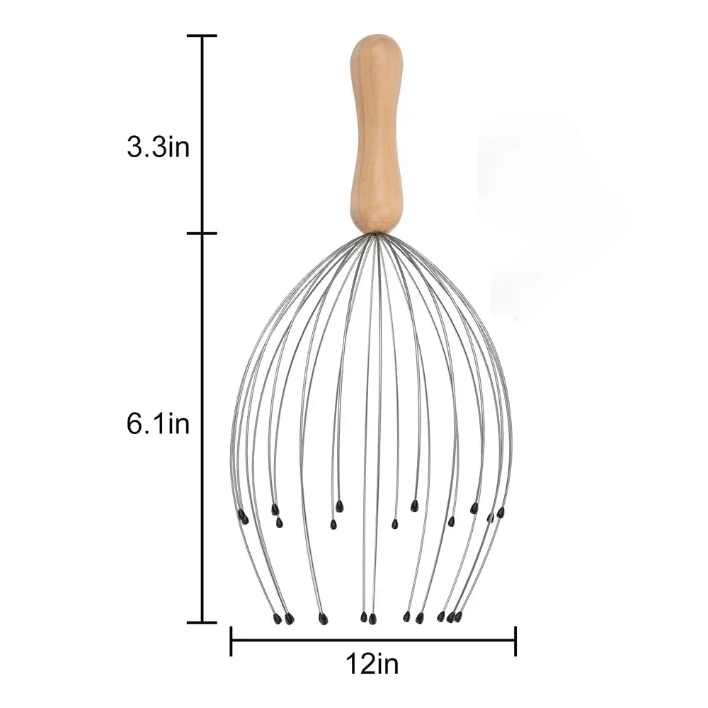 Дряпка головы, осьминог, кожа головы, 24-пальцевой массажер для головы, экстрактор без душа, божественные расслабляющие волосы, снятие стресса, извлечение