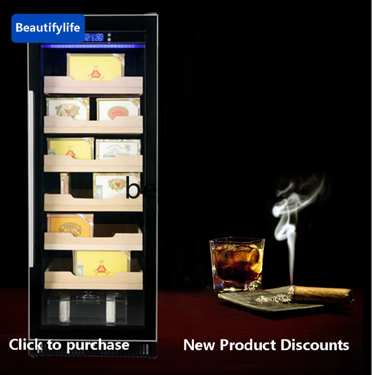 

a56 Однодверный сигарный шкаф с постоянной температурой и влажностью, сигарный шкаф с интеллектуальным дисплеем одной температуры