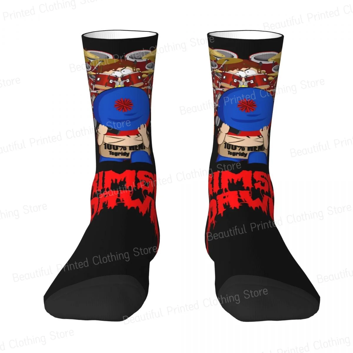 Crimson Dawn S-southpark Theme Unisex Four Seasons Socks Windproof Fun printing Socks Street Style Crazy Sock