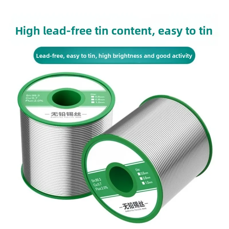 

1000g Sn99Ag0.3Cu0.7 Lead Free Solder Wire 0.6 0.8 1.0 1.2mm Rosin Core Tin Wire RoHS Environmental for Electrical Welding