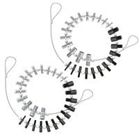 26Pcs Nut And Bolt Thread Checker Set Inch And Metric Size Universal Thread Checker Precise Lightweight Thread Measuring Tools