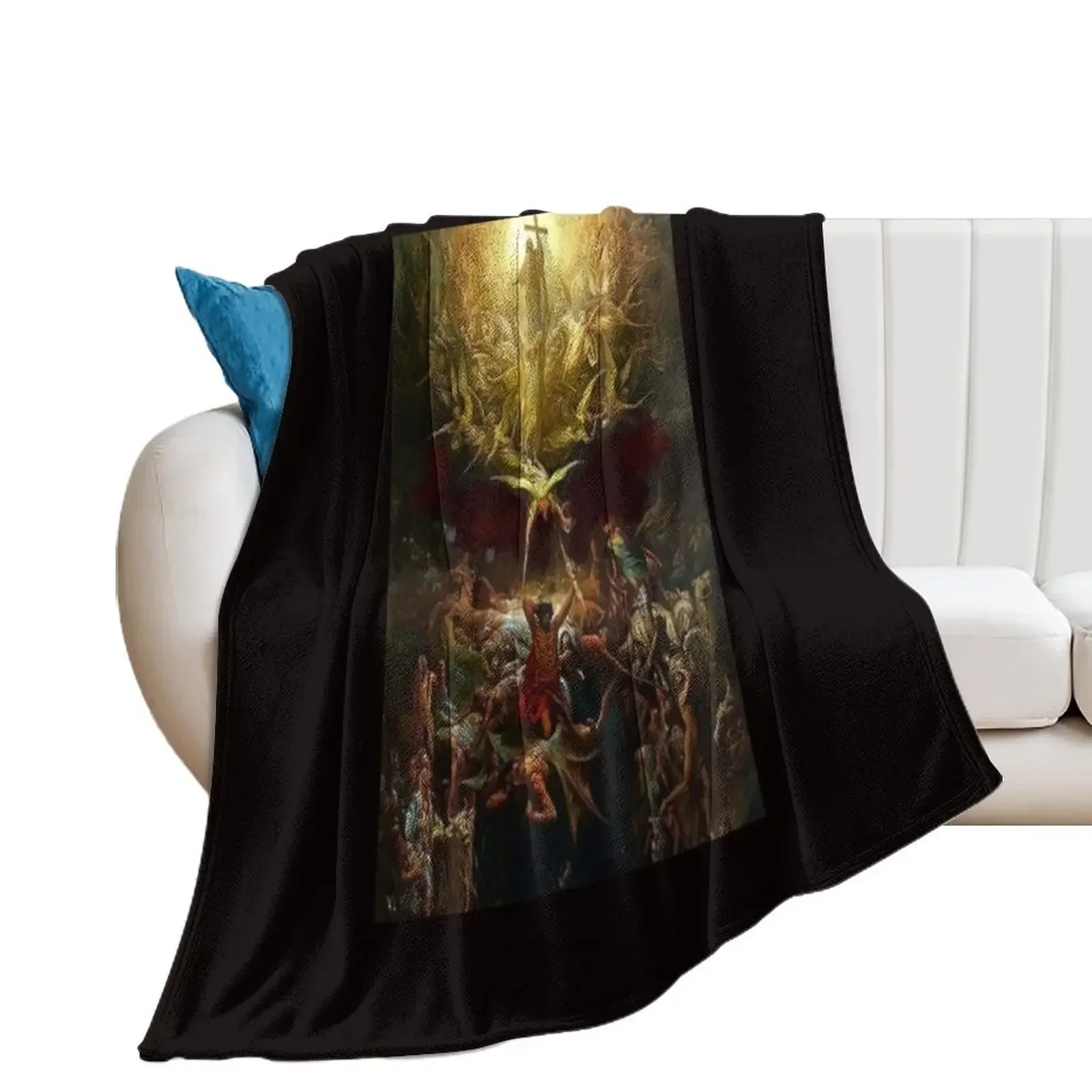 

Heaven and Hades Angels and Demons Throw Blanket Furry Personalized Gift Blankets