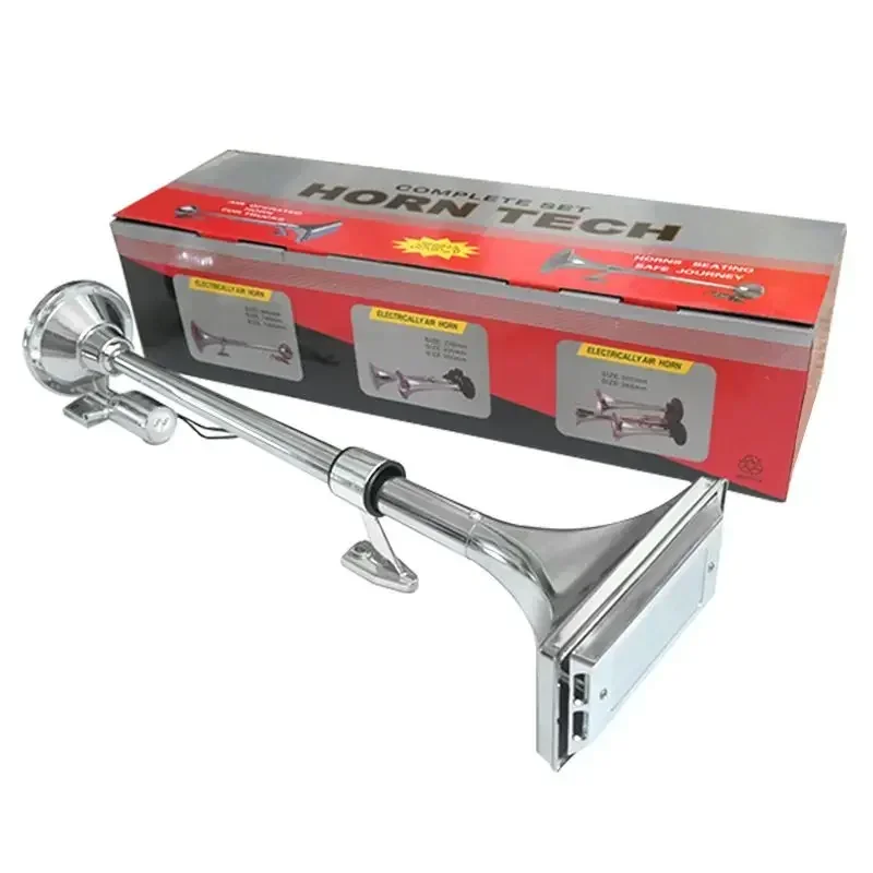 Durable  640Mm Air Horn Truck Whistle Marine Air Horn Square Mouth Air Horn 12V/24V
