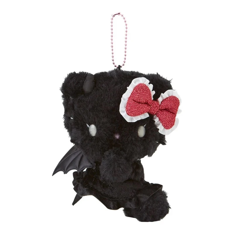 15cm Cute Hello Kitty Angel and Demon Plush Doll Girl Cute Bag Pendant Kawaii Sanrio KT Cat Doll Plush Keychain Gift