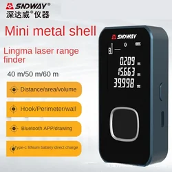 SNDWAY Laser podczerwony dalmierz Bluetooth 50m ręczny precyzyjny elektroniczna linijka telemetr pokojowy SW 24A 25A 26A