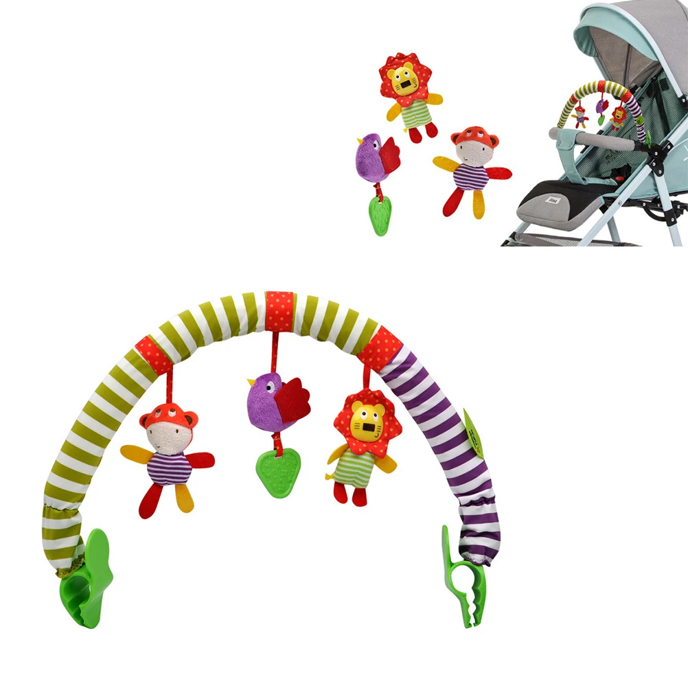 Music Ringtone Vision Development Toy Handbells Rattles Baby Crib Toys Animal Design Hanging Stroller