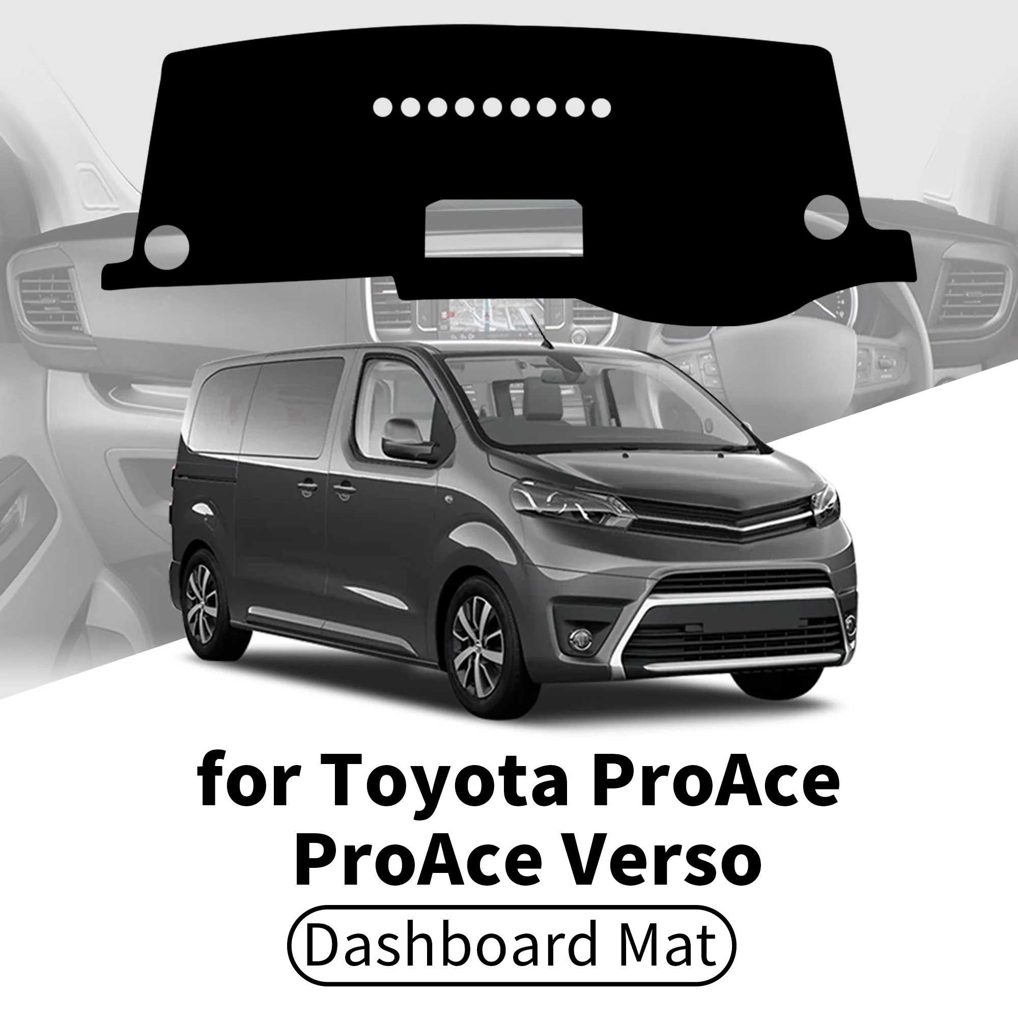 Image of für Toyota ProAce 2016-2023 Proace Verso Auto-Armaturenbrettabdeckung, Armaturenbrettmatte, Sonnenschutz, Anti-UV, blendfrei, Armaturenbrettmatte, Innenzubehör
