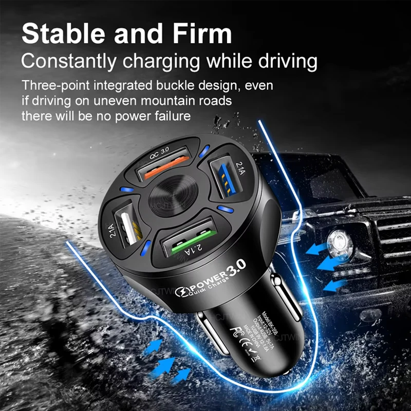 PD QC 3.0 Fast Charging Car Charger USB C Car Mobile Phone Charger Adapter For iPhone For Xiaomi For Samsung For Huawei 2025