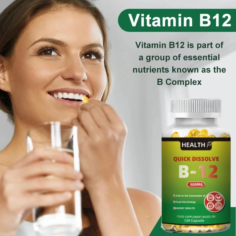 Hot Selling Vitamin B12 (Methylcobalamin) 2000mcg, 240 Capsules - Vegetarian Caps, Non-GMO, Gluten Free B12 Supplement