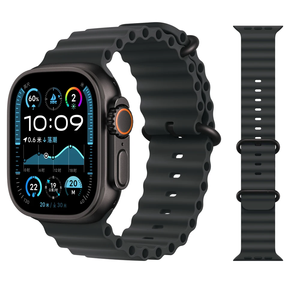 애플워치 울트라 3 2 49mm 44mm 40mm 45mm 41mm 46mm용 오션 스트랩 실리콘 밴드 팔찌 iWatch 시리즈 7 6 SE 8 9 10 11 호환