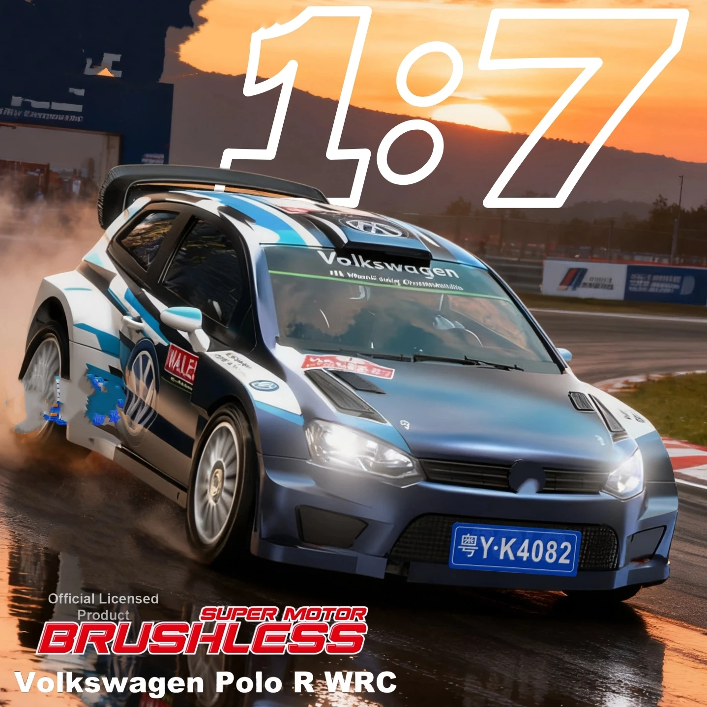 

New Mijiaxin HYPER Brushless 1:7 Scale High-Speed Off-Road RC Car Electric Remote Control Polo R WRC Version Toy Model