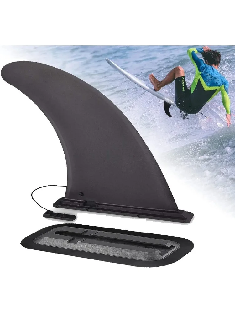 4 Zoll Abnehmbare SUP-Finne, Einzelne Mittelfinne mit Verriegelungsclip für Aufblasbare Paddle Boards – Detail 1