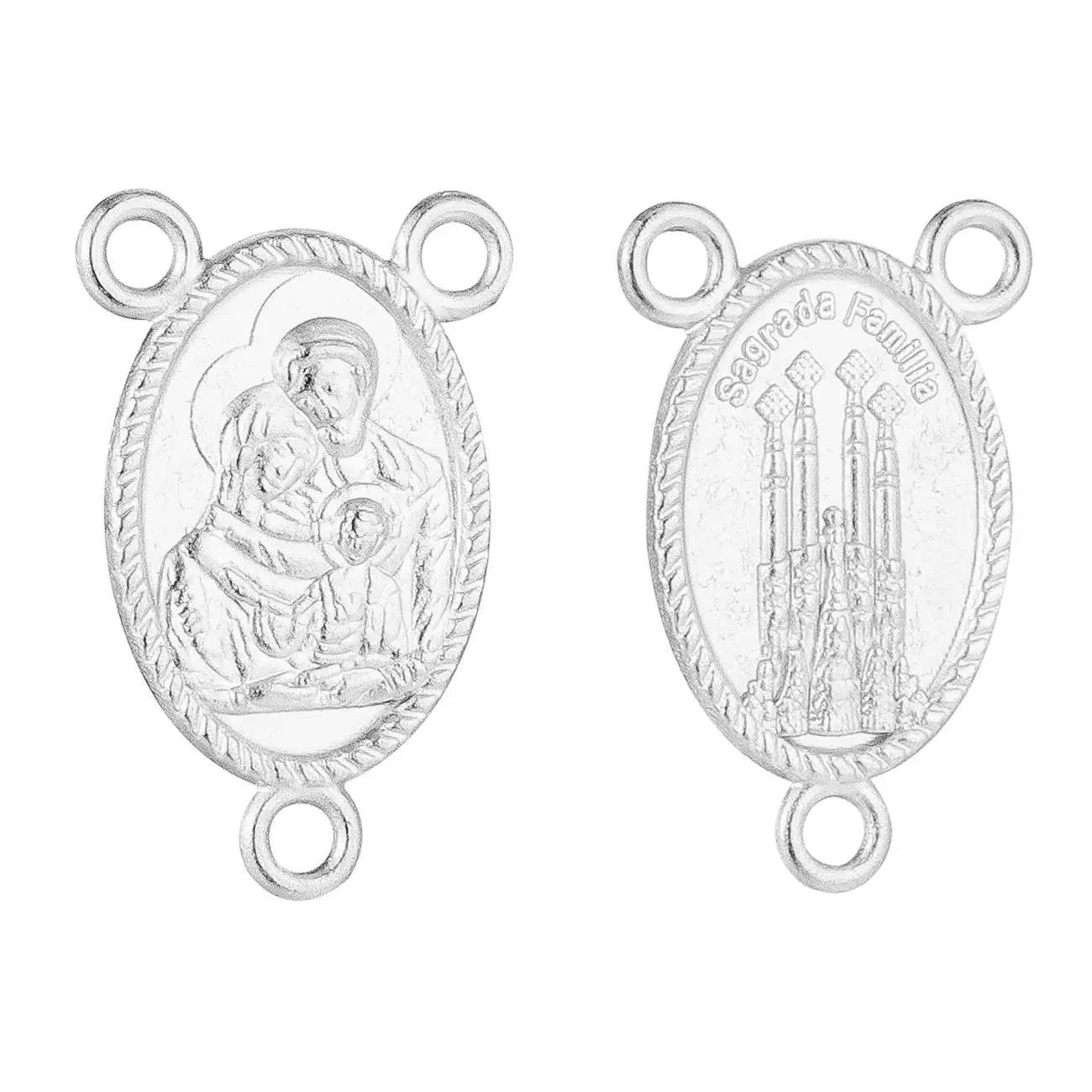 10Pcs Holy Family Sagrada Familia Pendants Baby Jesus Christ Virgin Mary Rosary Center Connector Centerpiece Accessories